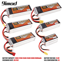 9IMOD 4S RC Lipo Battery 14.8V 1800mAh 2200mAh 3500mAh 4500mAh 5000mAh 6000mAh 30C 45C with XT60 T Plug for RC Car Boat