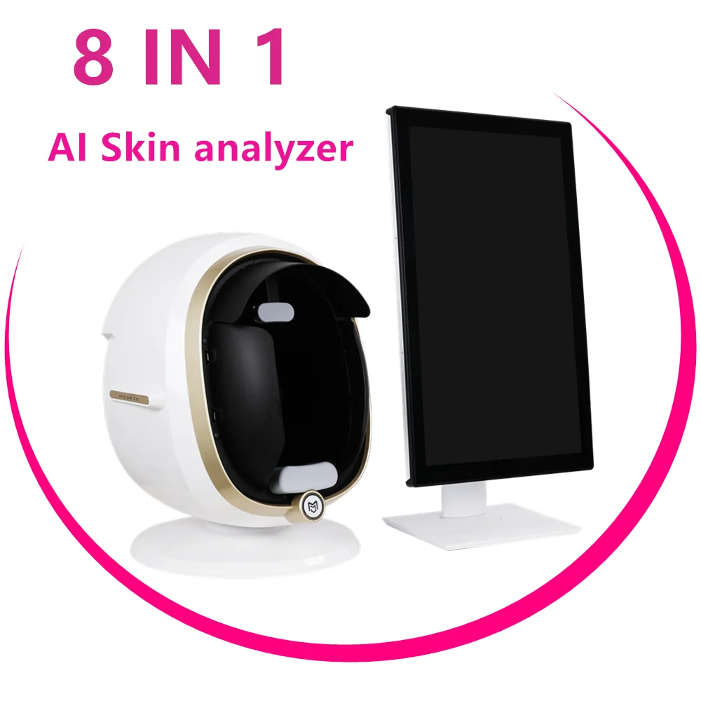 

Newest 3D Skin Care Facial Analyzer Monitor Machine Magic Mirror Portable Testing English Detector Face Camera Test Analysis