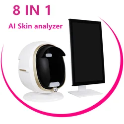 Newest 3D Skin Care Facial Analyzer Monitor Machine Magic Mirror Portable Testing English Detector Face Camera Test Analysis