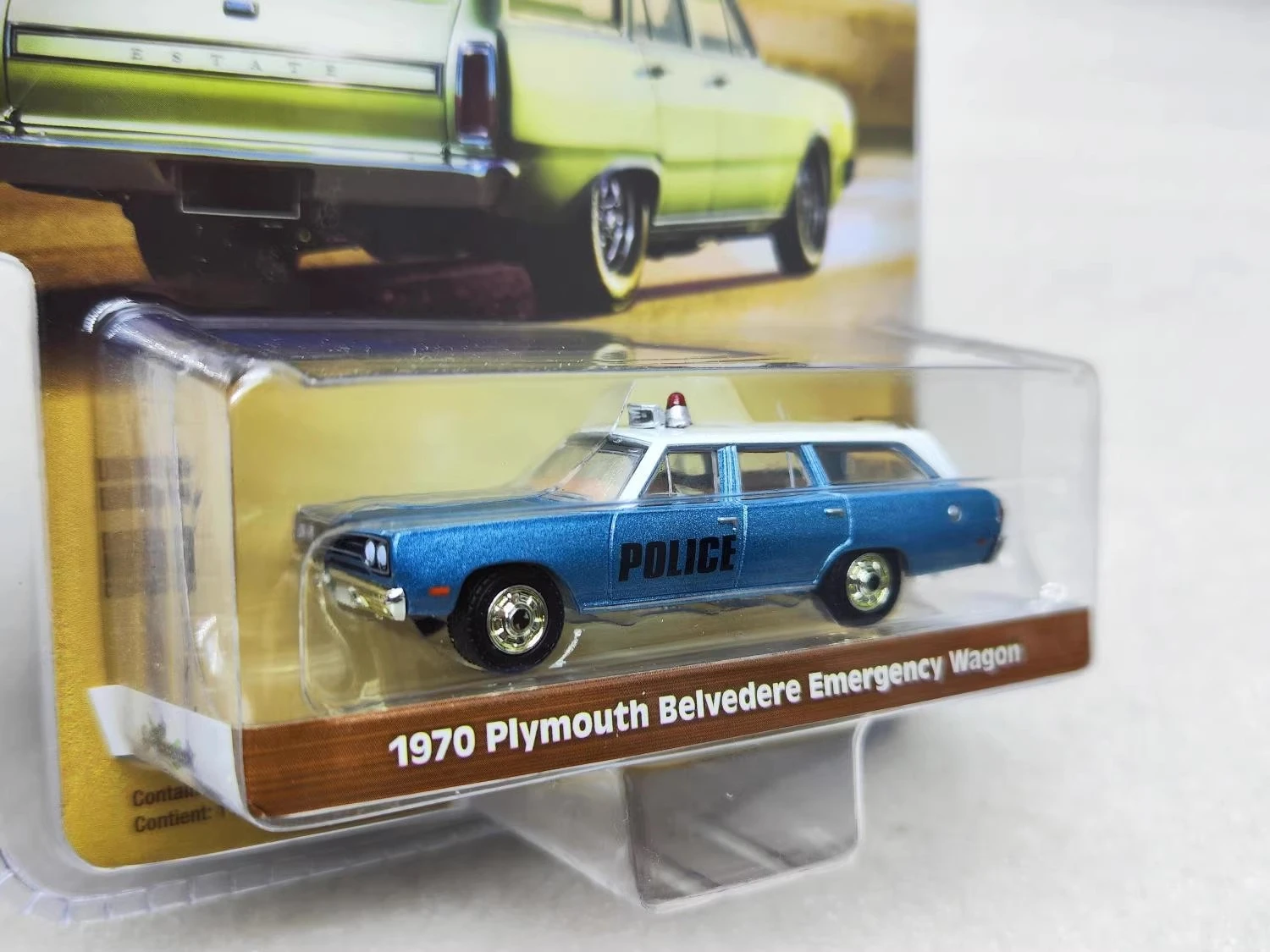 GreenLight 1:64 1970 Plymouth Belvedere boutique auto in lega giocattoli per bambini giocattoli per bambini Modello scatola originale