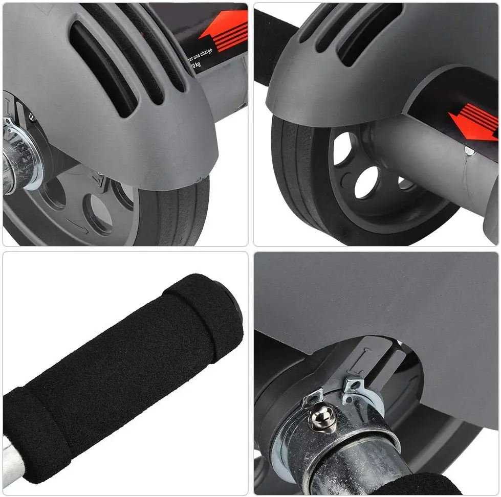 Abdominal Exercise Roller Wheel Ab Core Training Roller Ab Roller Workout Tool Double Wheel Fitness Roller for Boys Girls Gym Ex