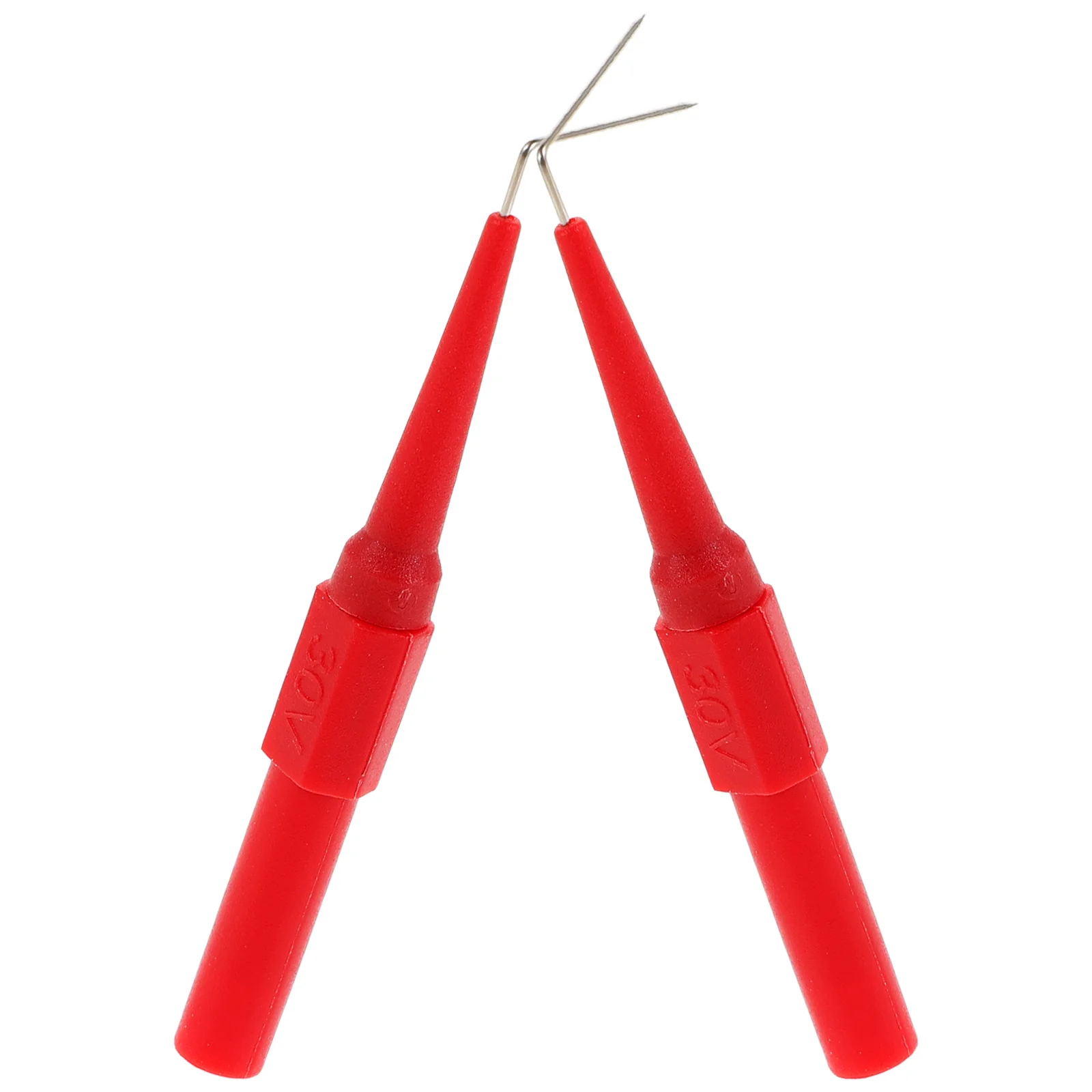 2 PCS Kit Test Probe Splinter Probes Back Pins Electrical Testing Line Needle Meter Leads Cover Red Tools Multimeter