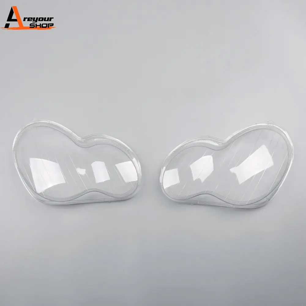 Areyourshop 1 Pair Left&Right Headlight Clear Lens Shell Cover For Benz W203 C-Class 2001-2007 4DR Headlight Lens Shell Car Part