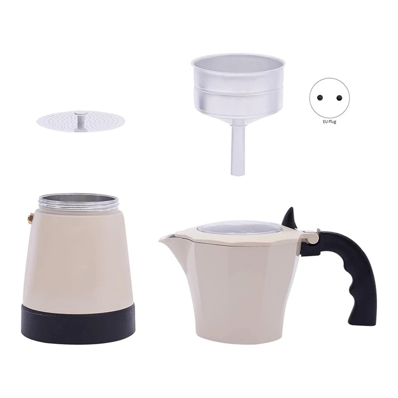 ماكينة إسبريسو على شكل وعاء قهوة مع لوحة تسخين كهربائية ماكينة إسبريسو للطباخ التعريفي اسبريسو 6 أكواب قابس الاتحاد الأوروبي