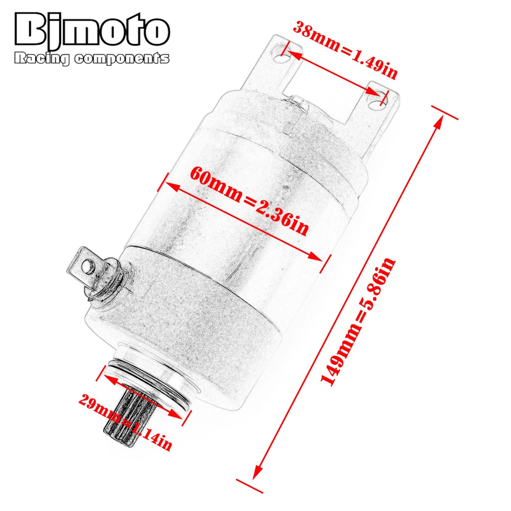 Motorcycle Starter Motor For Yamaha Riva 125 XC125 XC125 NXC125 Cygnus MW125 MWS125 Tricity YP125 Majesty XC155 SMAX  HW125