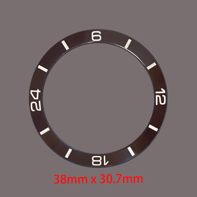 Cincin Sisipan Bezel Keramik Kemiringan 38Mm X 30.7Mm untuk SUB SRPD SKX007 SKX009 Casing Jam Tangan NH35 NH36 Suku Cadang Perbaikan Cincin Bezel Casing Pergerakan