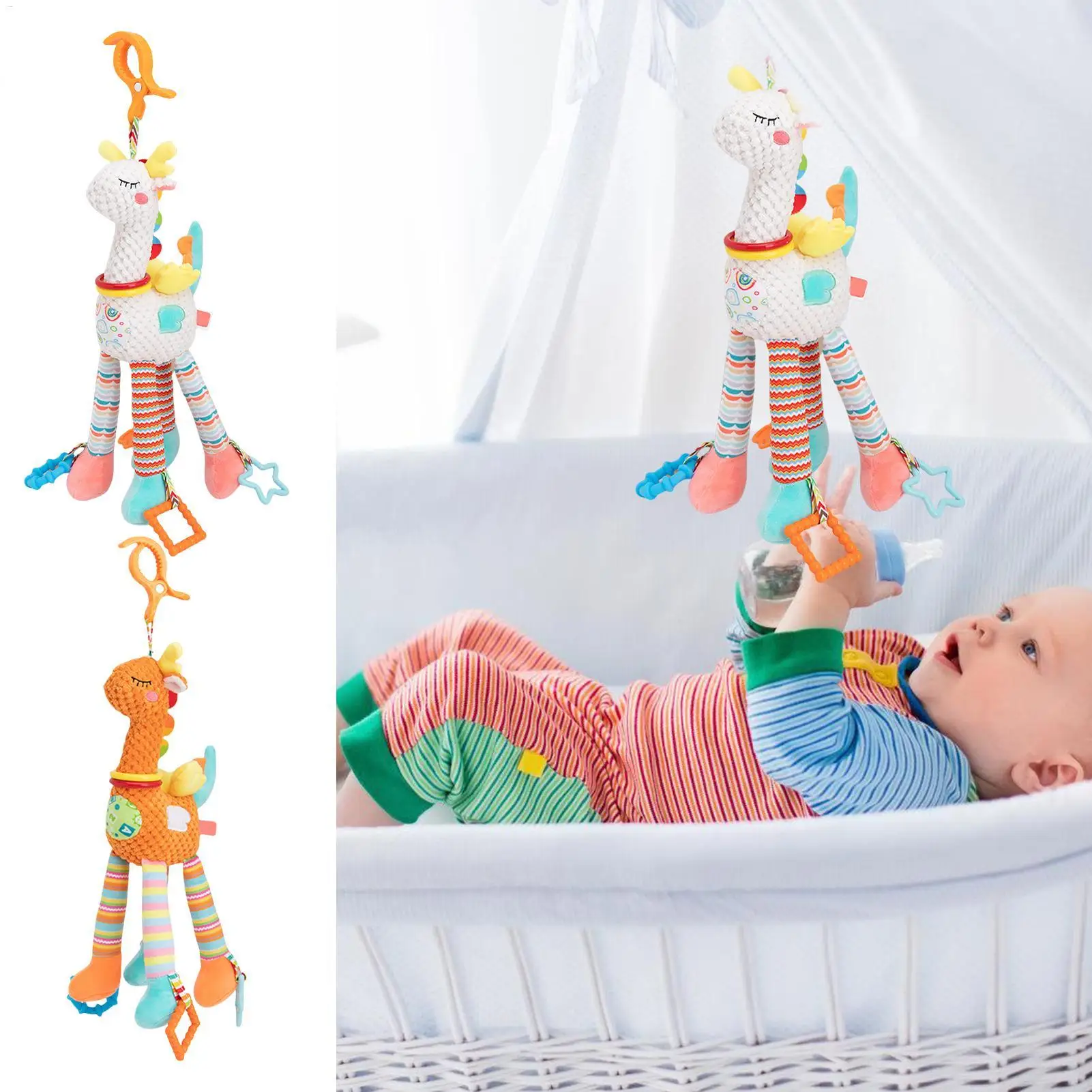 Crib Toys Boy Plush Stroller Toy For Children Plush Doll Carseat Animal Ornament For Vacation Outgoing Shopping Activity Walking