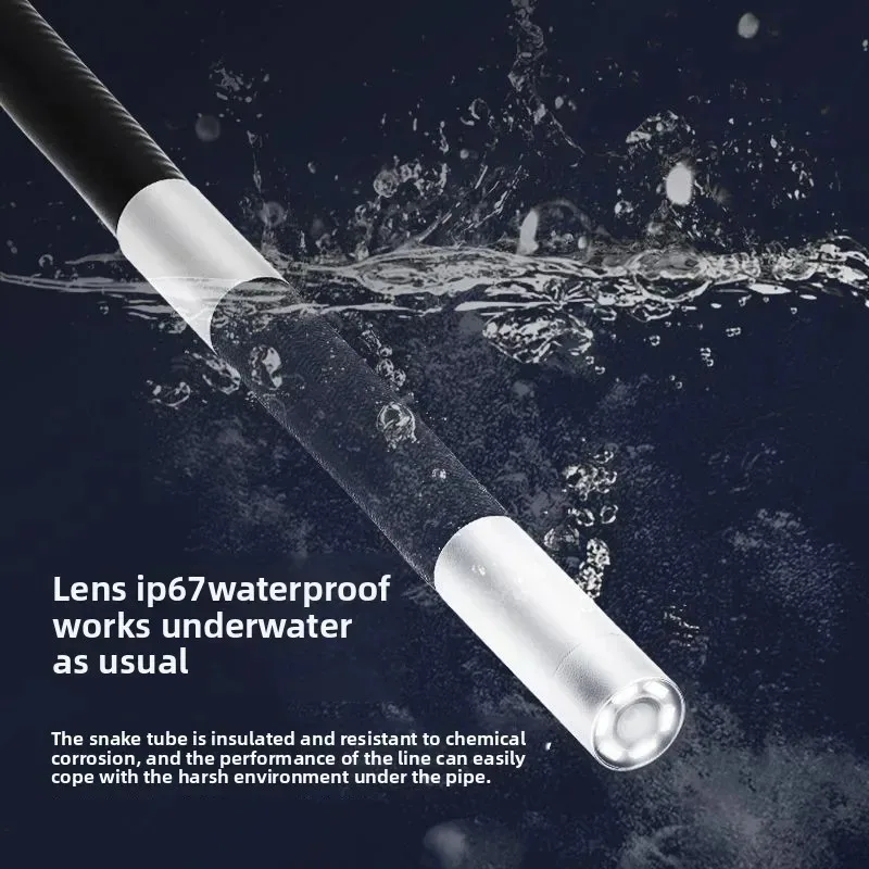 Endoscopic camera, Two-Way 360 ° Rotating Borescope,Endoscope with Light, 6mm Waterproof Probe, Endoscope with Android/iOS Phone