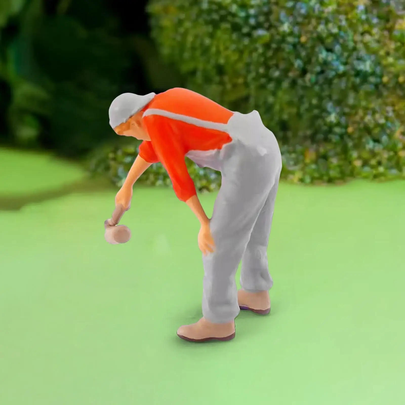 2x handgeschilderde 1:87 miniatuur mensen beeldjes, kleine mensen schilder mensen speelgoed desktop decor voor micro landschap tafel scène