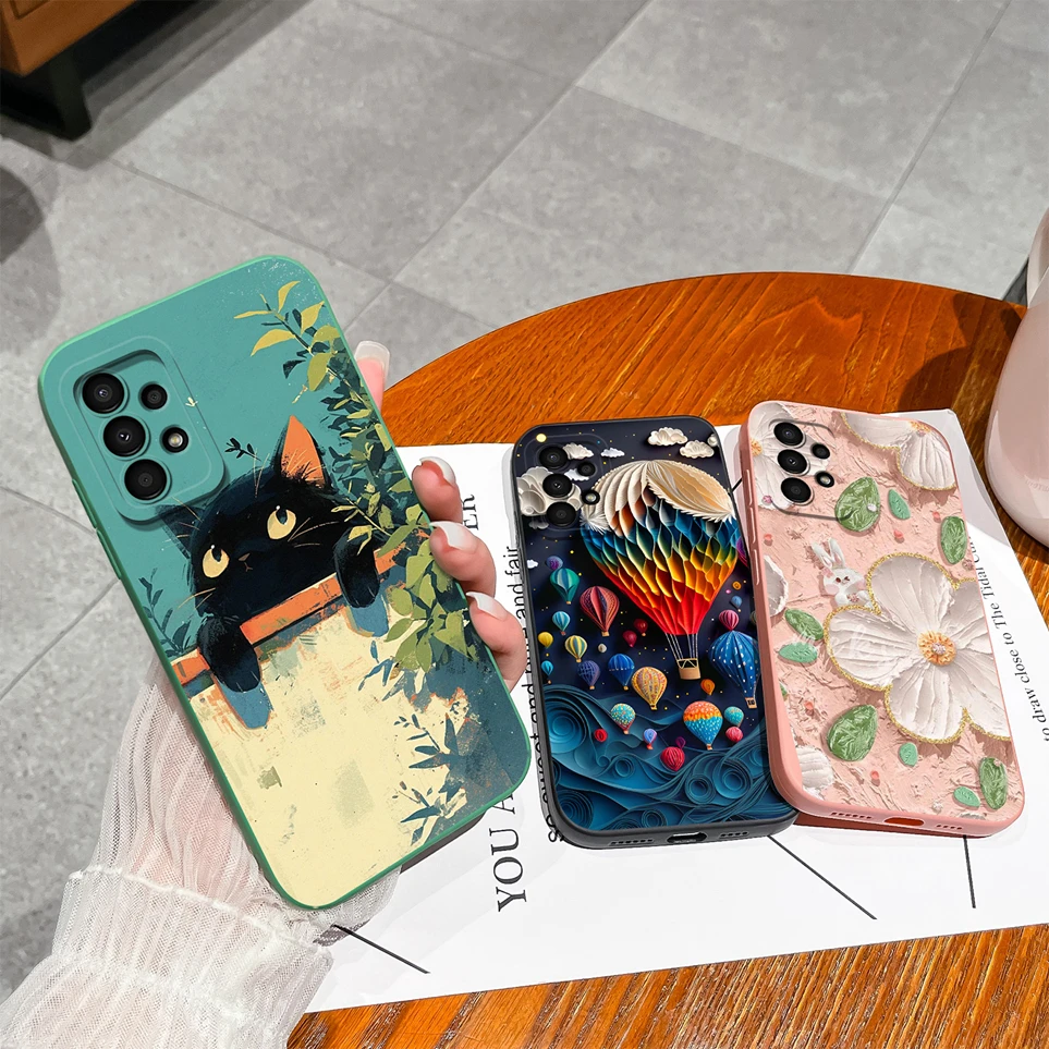 Etui na telefon Samsung Galaxy A15 A14 A13 Trendy Girl Miękki, trwały silikonowy pokrowiec na telefon SamsungA15 Coque GalaxyA14 A13 Funda