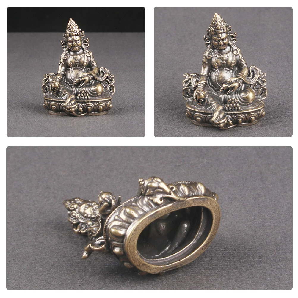 

Brass Wealth Buddha Statue Unique Handmade Chinese Desktop Home Decoration Prosperity Figure Brass Buddha Statue