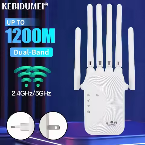 라우터 무선 리피터 1200Mbps Wifi 신호 부스터 듀얼 밴드 2.4G 5G WiFi 익스텐더 기가비트 WiFi 증폭기 홈 오피스 야외