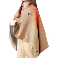 Heated Shawl Wrap with USB Power for Women Soft Plush Electric Blanket Scarf Featuring Zipper Design for Warmth and Style