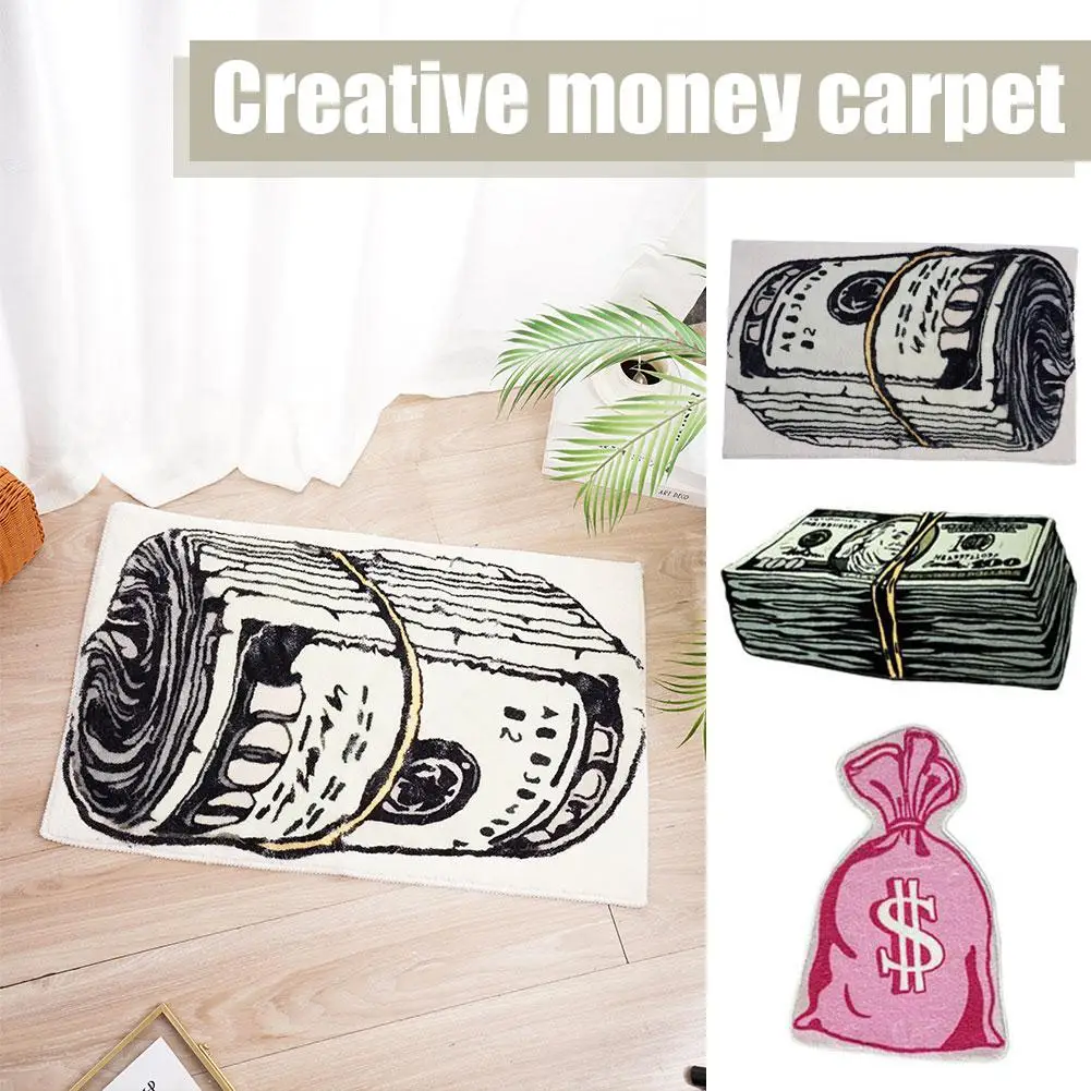 Art Money Creative Carpet Cozy TPR Non Slip Bottom Room Bathroom Decoration New Absorbent Mat Rug Carpet Mat Living Dry C7S5