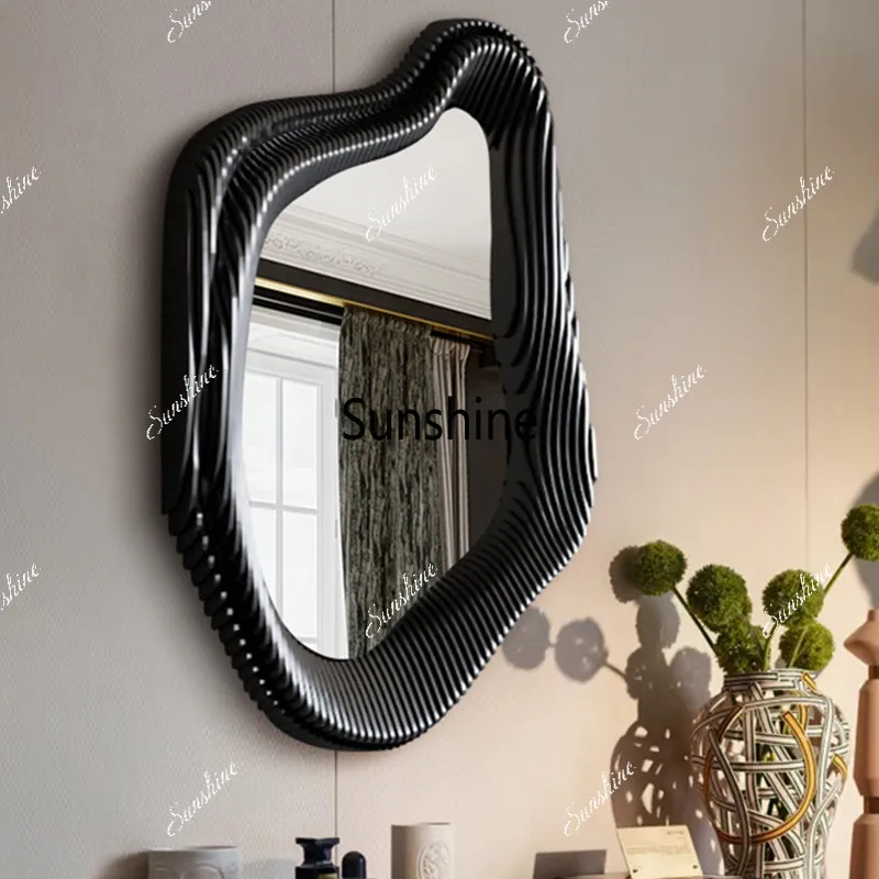 Nordic decorative mirror light luxury irregular restaurant mirror special-shaped bathroom mirror