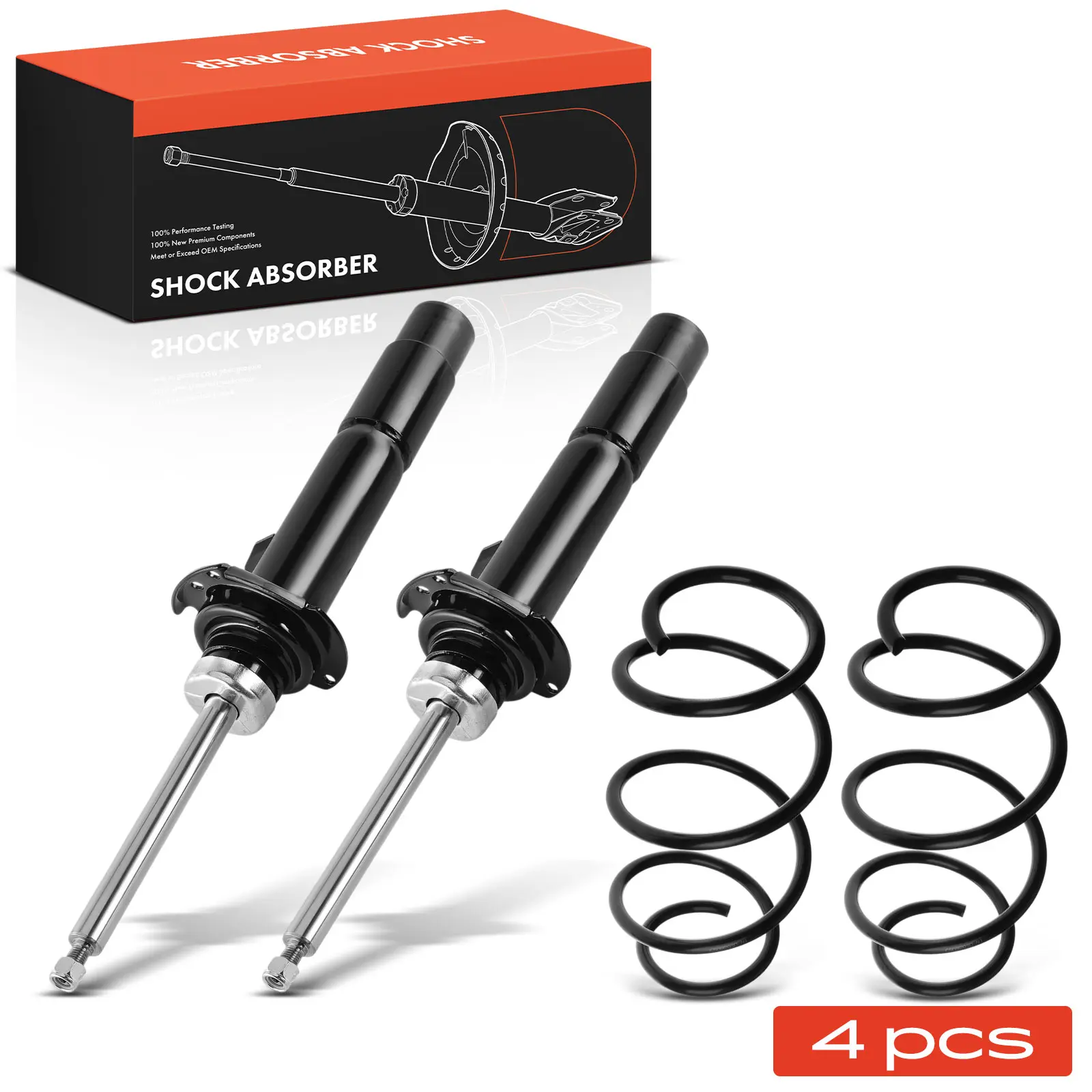 Frankberg 2x ressort de châssis + 2x amortisseur à pression de gaz avant pour BMW Série 1 F20 2011-2019 6791541 6850358 6791647 6791555 6791551