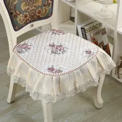 European Dining Chair Cushions With Lace Non-slip Stool Seat Cover Mats Decorative Sitting Cushion Chair Case Pad Home Decor