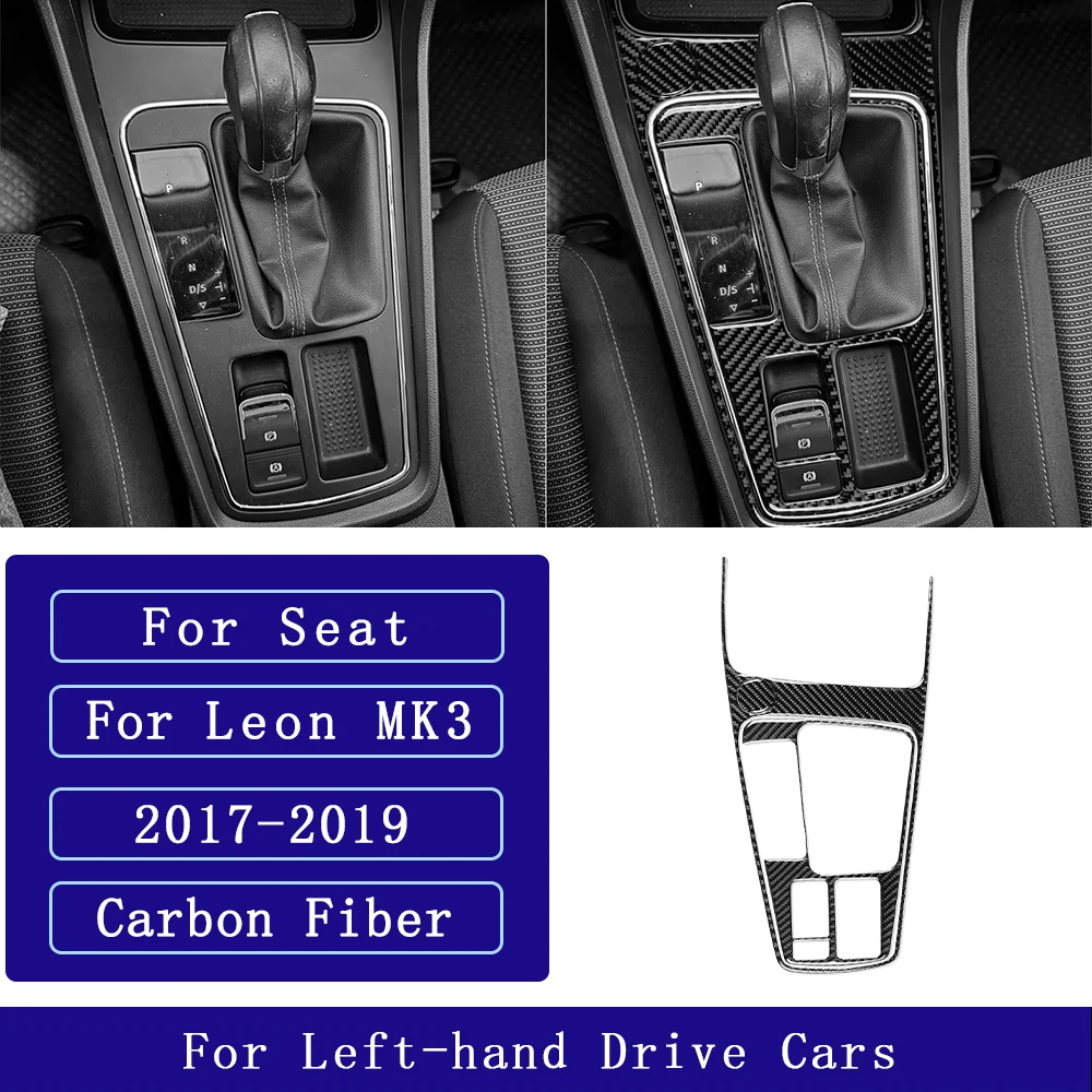 panneau-de-transmission-de-changement-de-vitesse-central-en-fiber-de-carbone-accessoires-de-voiture-autocollants-decoratifs-d'interieur-pour-seat-leon-mk3-2017-–-2019
