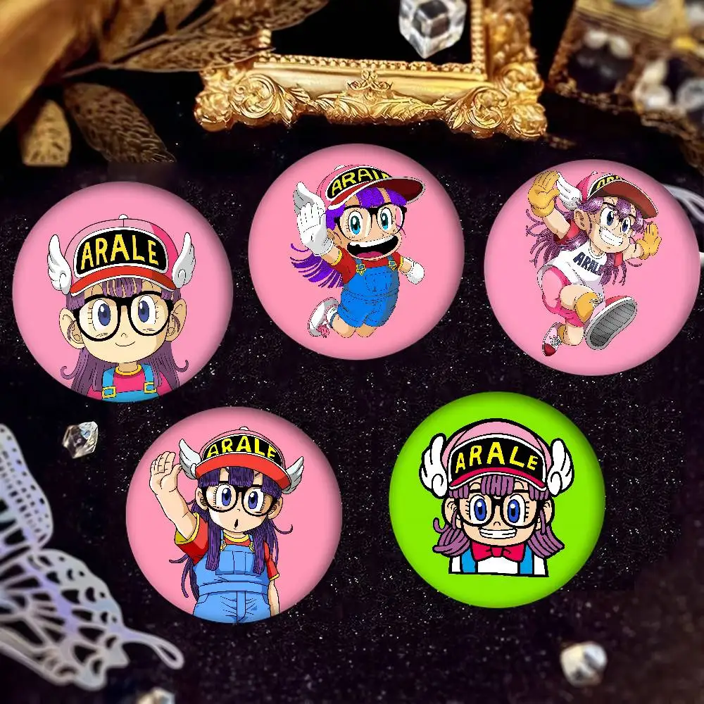 A-Arale Anime creativo hojalata suave botón Pins Animal icono broche solapa mochila insignia accesorios Pin