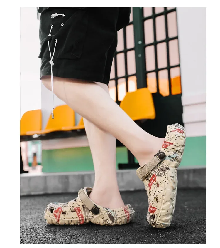 Herren-Hausschuhe aus EVA, rutschfeste Pantoletten, dicke, weiche Plattform-Sandalen, modische, bequeme Herren-Sommer-Schuhe – Detail 10