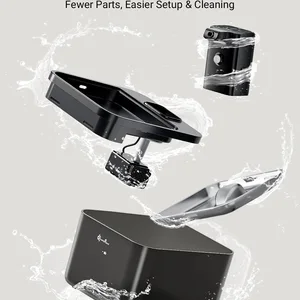 نافورة مياه داونيباوس كات 2.5 لتر، ستانلس ستيل، 4000 مللي أمبير، لاسلكية، مع بطارية ومستشعر، موزع 2 في 1 أفضل 10 بطارية نافورة شرب للقطط - رقم 1