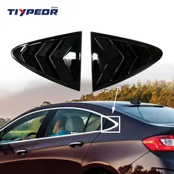 ToypeorWindow Shutter Cover Triangle Shaped ABS Panel For 2017 2018 Cruze Chevrolet Rear Window Louver Vent Trim Accessories