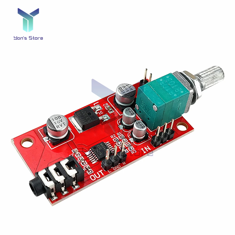 MAX4410 Scheda amplificatore per cuffie Auricolari in miniatura a doppio canale Amplificatore di potenza Preamplificatore Moudle Sostituisci NE5532 80mW + 80mW