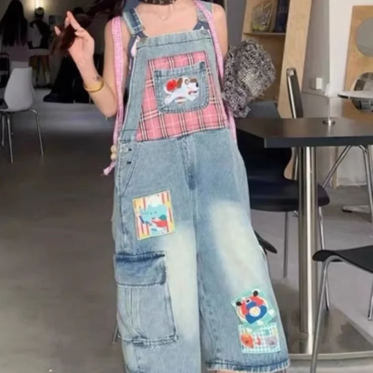 Why Cartoon Patchwork Overalls Are the Ultimate Summer Wardrobe Staple for Women