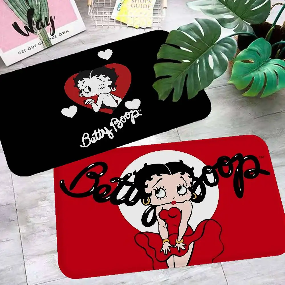 Cute B-betty B-boop Floor Mat INS Style Soft Bedroom Floor House Laundry Room Mat Anti-skid Household Carpets