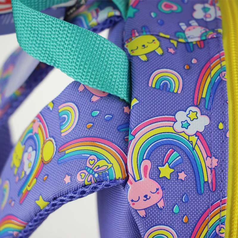 ออสเตรเลีย Original Smiggle กระเป๋านักเรียนเด็กหญิงเกาหลีรุ่น Rainbow Rabbit Baby กระเป๋าเป้สะพายหลังโรงเรียนอนุบาล 1-4 ปี 11 นิ้ว