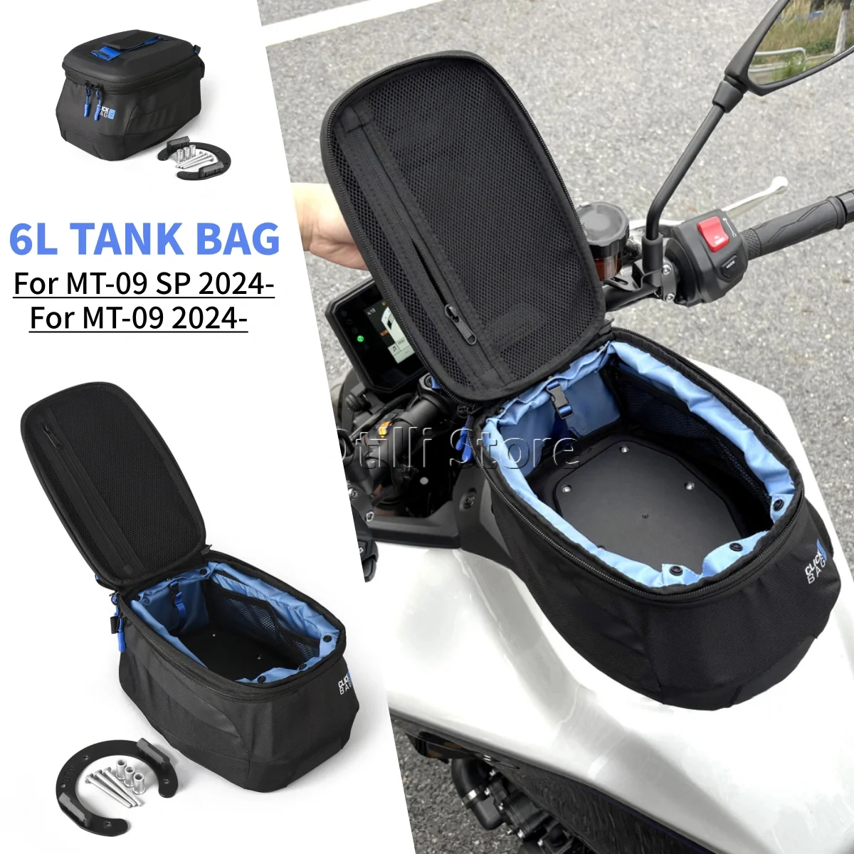 

2024 2025 2026 For YAMAHA MT-09 MT09 MT 09 SP Waterproof Fuel Tank Bag 6L Tool Storage Fuel Oil Bags Luggage Backpack Portable