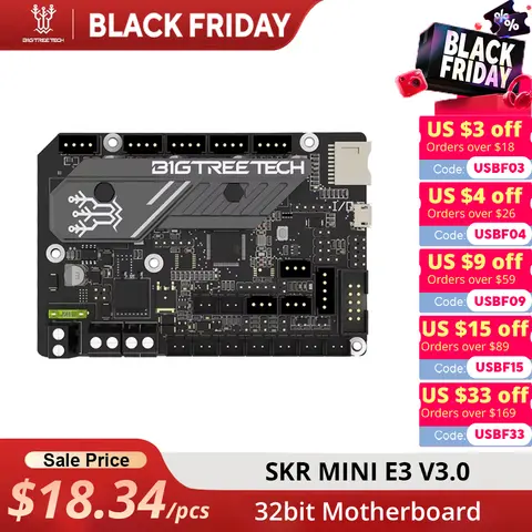 BIGTREETECH BTT SKR Mini E3 V3.0 Motherboard With TMC2209 UART VS SKR 2 3D Printer Mainboard for Ender 3 Ender 5 Pro CR 10