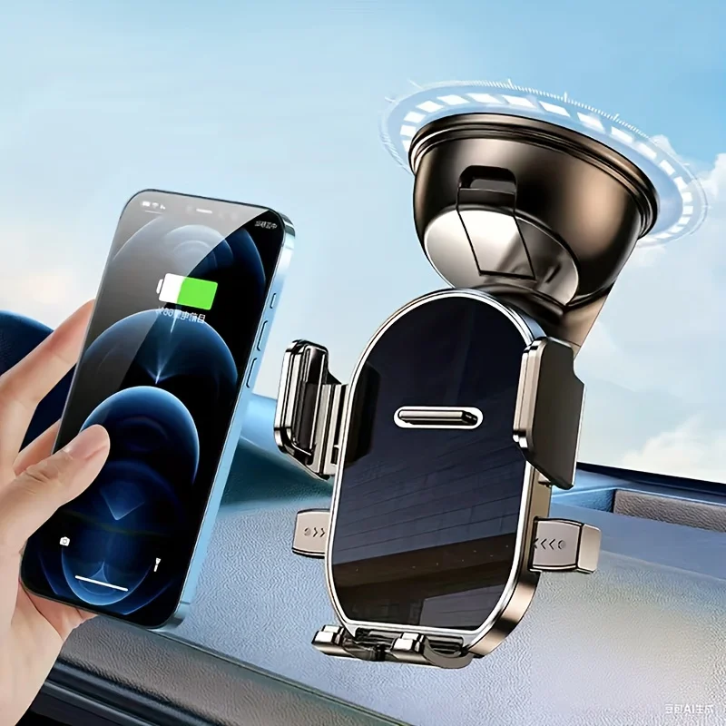 

2026 New 360° Rotating Car Phone Holder with Extra Suction Pad - Adjustable Mount for iPhone 14-17 Compact Dashboard Navigation