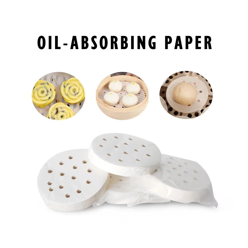 ITOP Burger Paper 400pcs/Set Hamburger Press Oil Absorbing Paper Steamer Paper 100mm/130mm/150mm Kitchen Baking/Fries Plate Mat