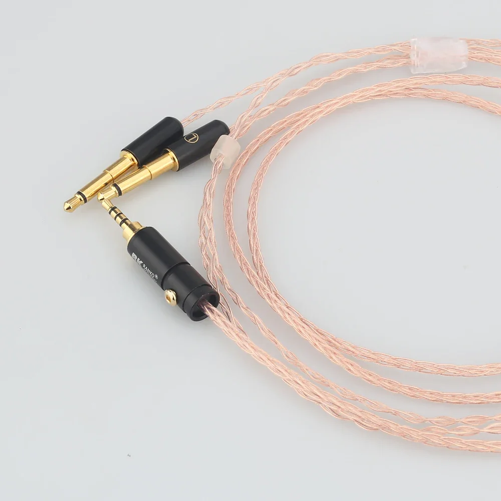 8cores Replacement Headphones Cable Audio Upgrade Cable For Meze 99 Classics/Focal Elear Headphones Pure Copper Cable