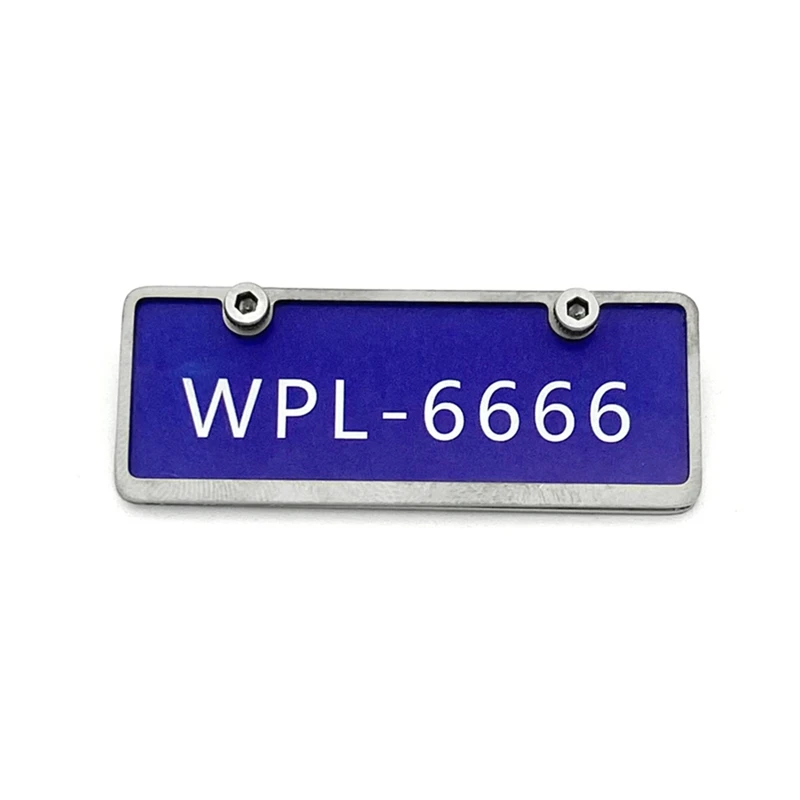 Mini Metal Licenses Plate For MN D90 MN99S MN-999 WPL C14 C24 B36 1/10 1/12 1/16 RC Car Decoration Parts Accessories