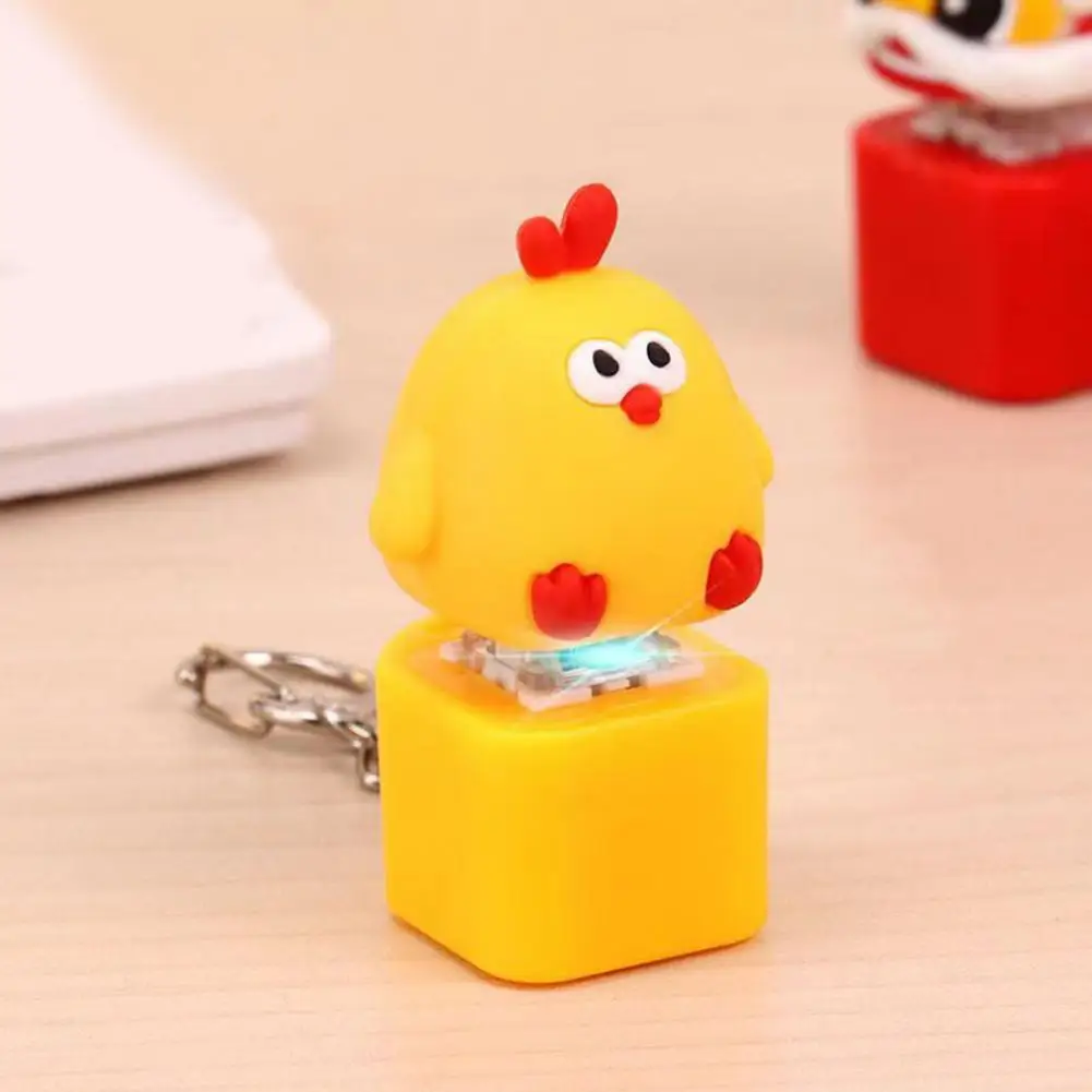 Light Sound Cartoon Fidget Keychain Mini Mechanical Keyboard Clicking Toy Portable Stress Relief Sensory for Kids Adults Travel