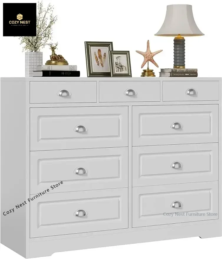 Комод Shintenchi с 9-мя ящиками, комод-органайзер для хранения с широкими ящиками, большой шкаф для хранения, современный комод для спальни