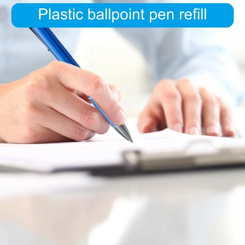 100Pcs Replaceable Ballpoint Pen Refills For Retractable Ballpoint Pen, 1.0mm, Smooth to Write,Quick Drying For Office
