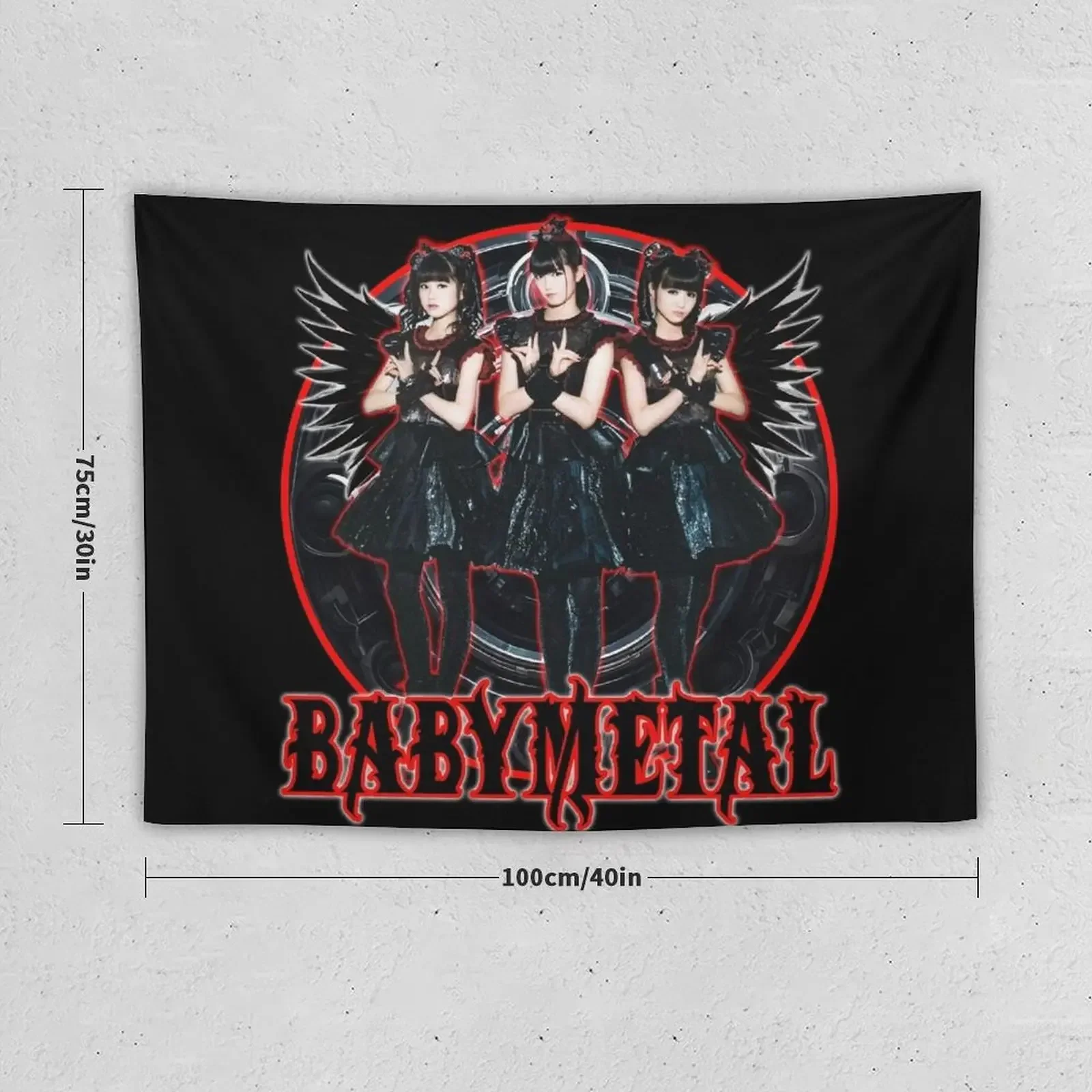 BABYMETAL, Original, Wings, Unique Fan Art Tapestry Home Decor Accessories Christmas Decoration Tapestry