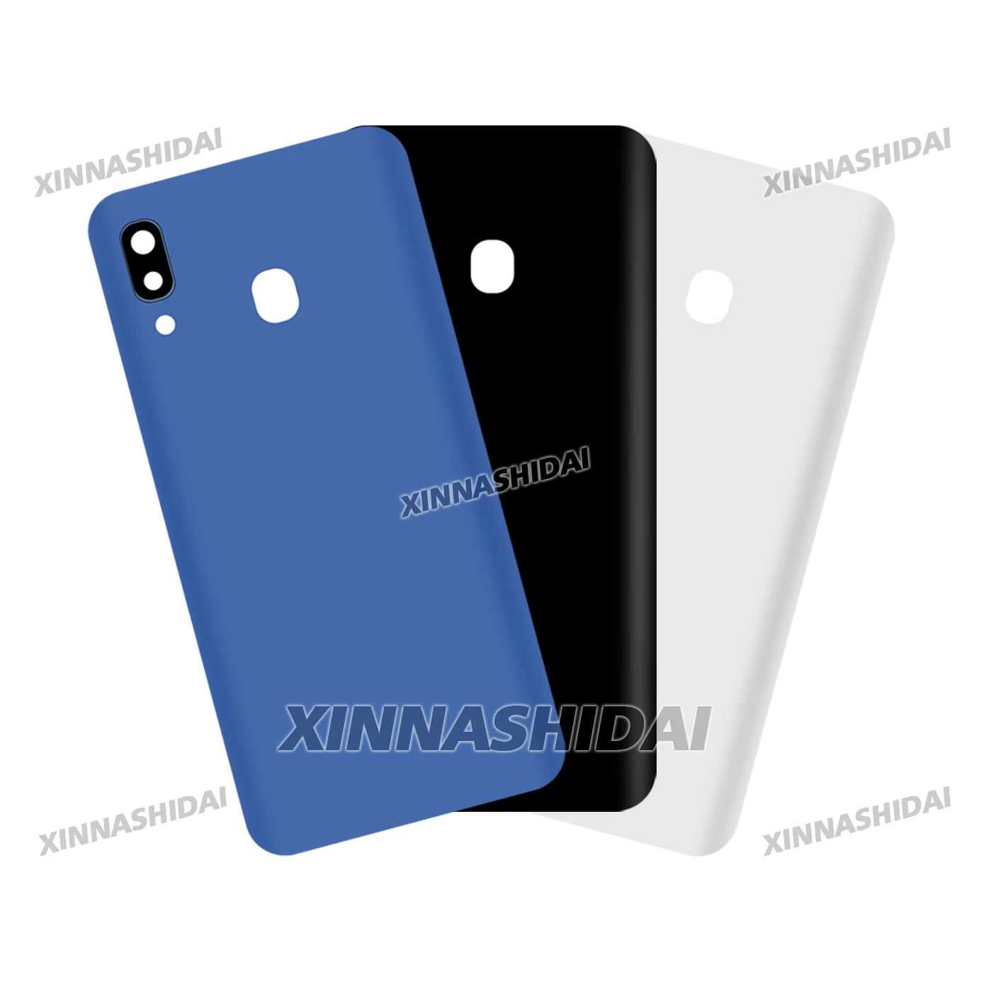 For Samsung Galaxy A30 Housing Middle Frame Chassis Battery Back Cover Shell Lid Case Rear Back Panel Camera Glass Sim Slot