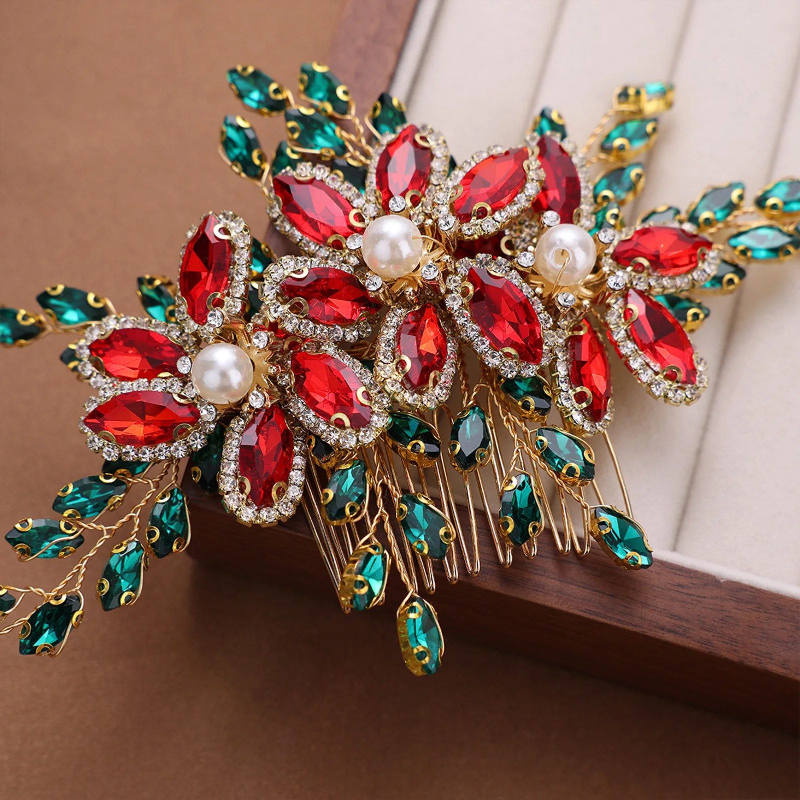 

Роскошная расческа для волос ручной работы с кристаллами, жемчужная повязка на голову, тиара для женщин, вечерние свадебные аксессуары для выпускного вечера, ювелирные изделия, расческа, тиара