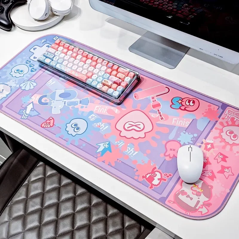 

In Stock Jet Fighter Splatoon Table Mat Spraying Mouse Pad Handle Office Home Can Be Used for Girls Favourite Super Cute