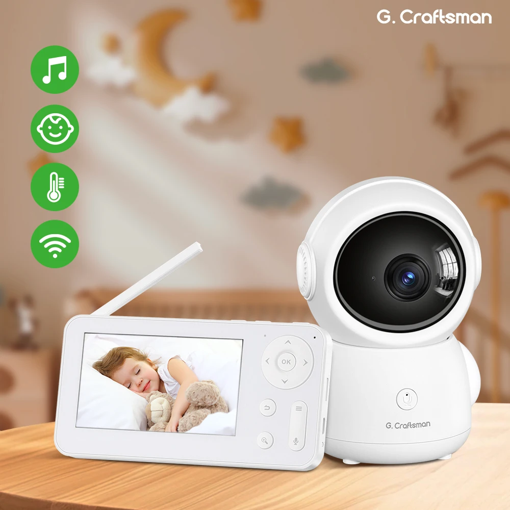 wifi baby monitor camera 43 monitor de video com tela dividida para bebes com camera e audio para seguranca do bebe gcraftsman y2 01