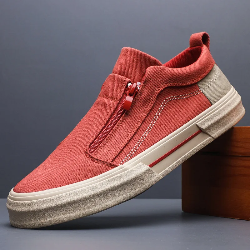 

New Men's Canvas Shoes Comfortable Low-cut Vulcanized Shoes Fashion Men's Espadrille Non-slip Casual Shoes Man Flats