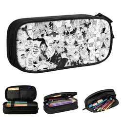 Rengoku Aniki Collage Demon Slayer Pencil Case Classic Anime Demon Cute Manga Pen Bag for Student Big Capacity Office Pencil Box