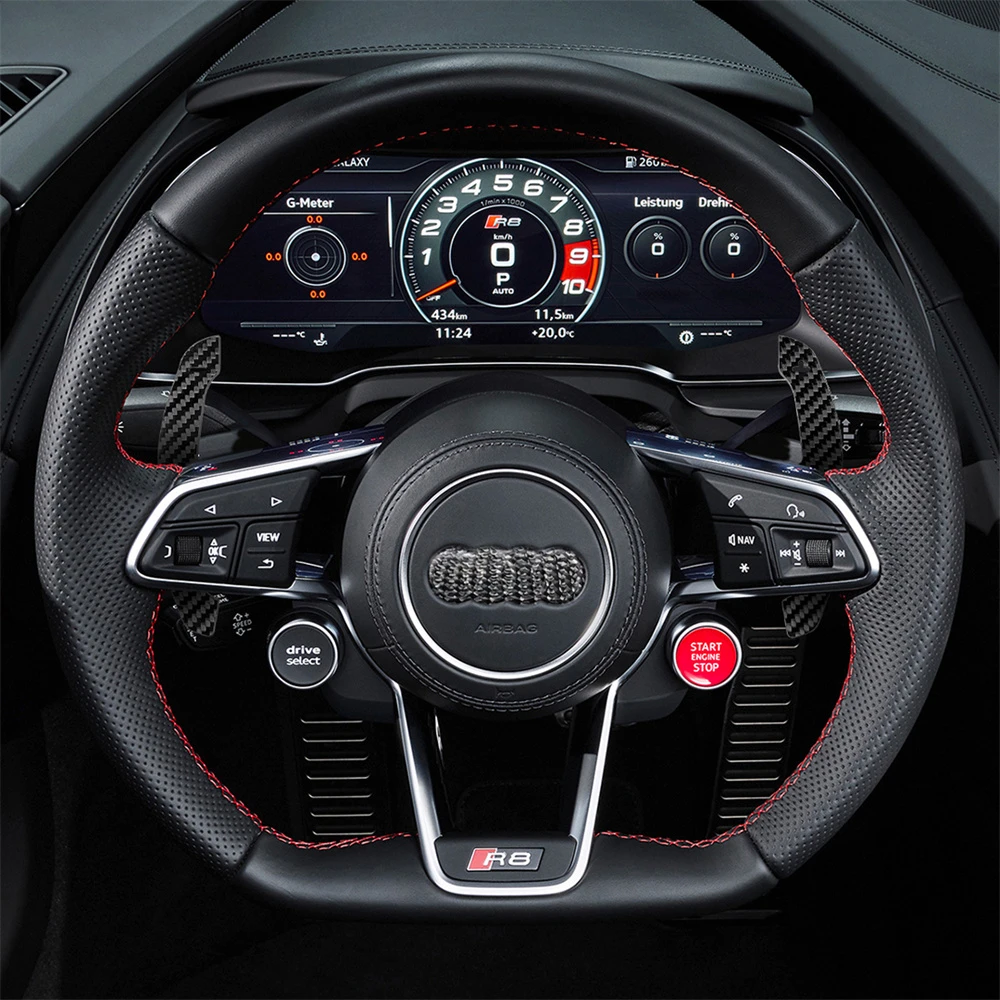 คาร์บอนไฟเบอร์แม่เหล็กพวงมาลัย Paddle Shifter Extensions สําหรับ Audi A1 A2 A3 A4 A5 A8 Q2 Q3 Q4 Q5 Q7 Q8 S1 S2 S3 S4 S5 SQ5