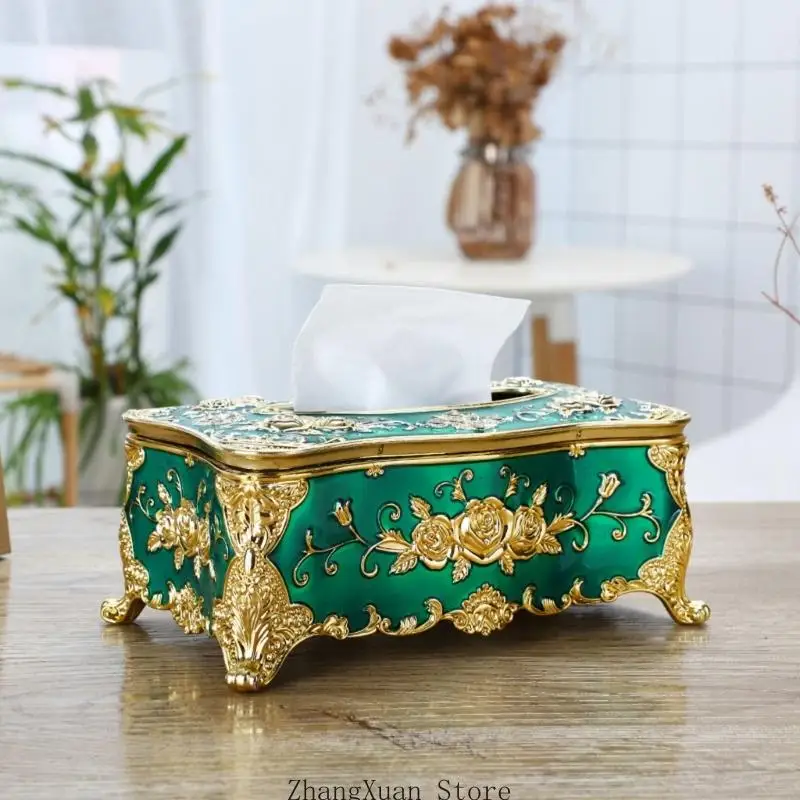 Künstlerische europäische Designs, Taschentuch-Organizer, geeignet für Kommode und Couchtisch 3XUF – Detail 8