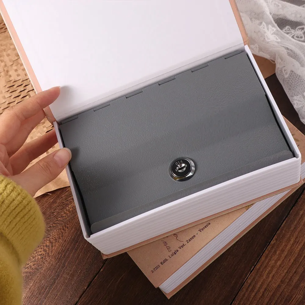 Retro Book Shape Password Security Safe Box Rectangle Analog Dictionary Book Safe Box Anti theft Key Locker Office