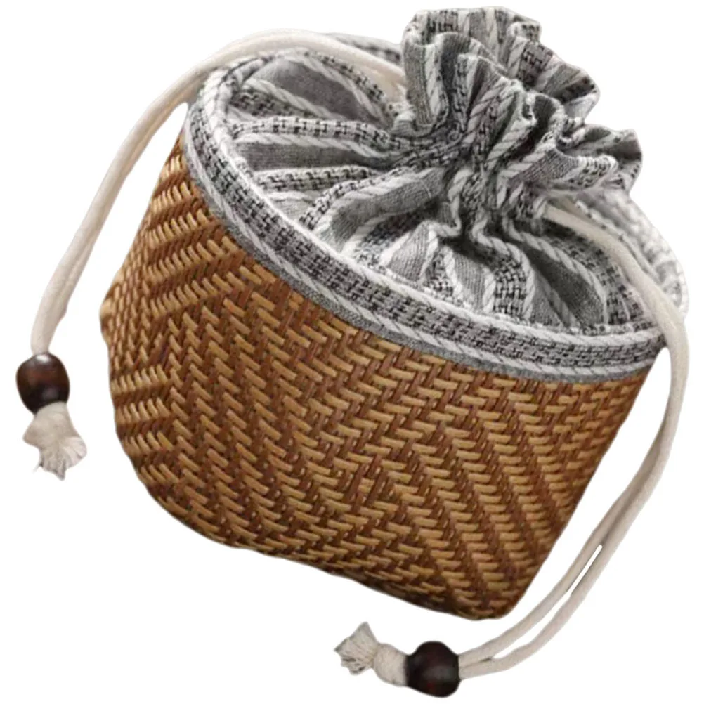 

Cotton Linen Bag H Sewing Drawstring Container Tea Set Storage Bag Portable Tea Set Storage Pouch Sponge Design Travel Use